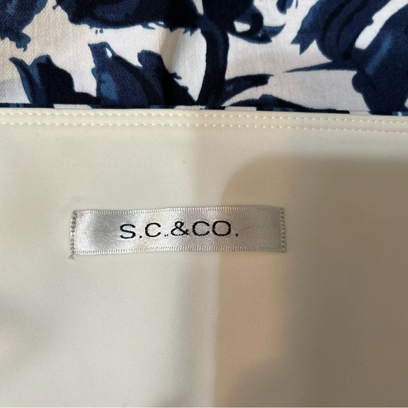 S.C.&CO. Floral Pull-On Tummy Control Active Skort Size XXL Blue White - Picture 12 of 12